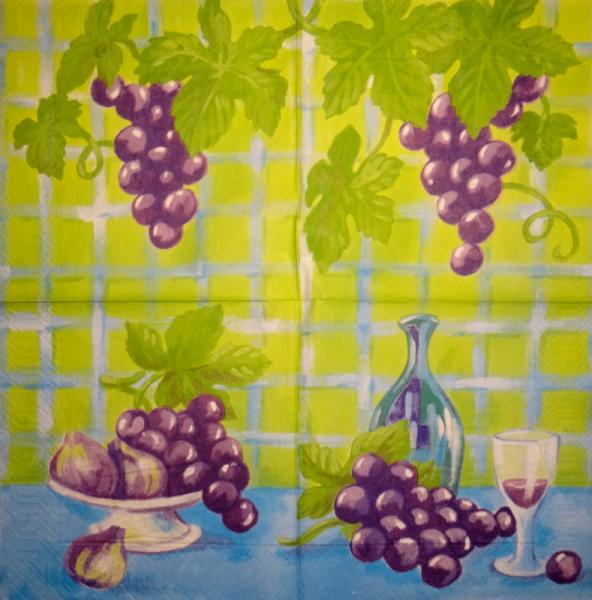 086 Grapes - 3-ply - 35x35 cm